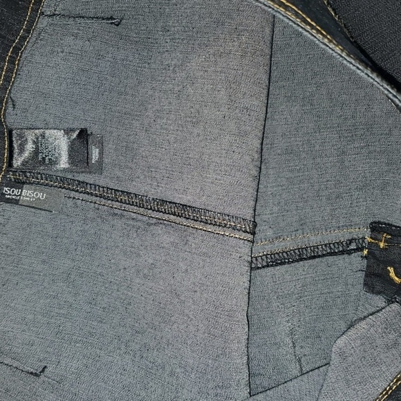 BisouBisou skirt women's size 12 black false pockets - Picture 11 of 16